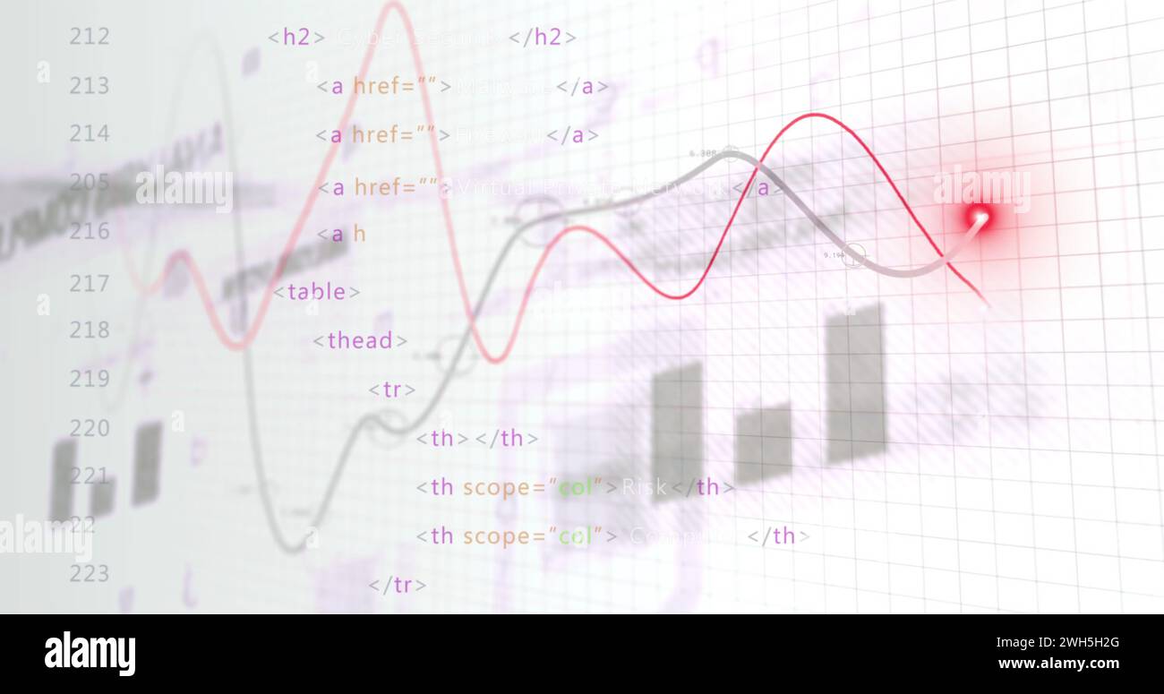 Image of data processing over white background Stock Photo