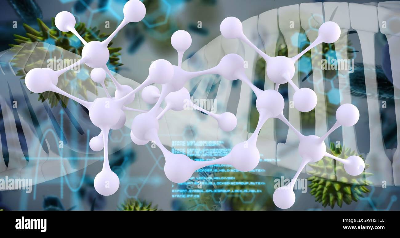 Image of medical data processing over white background Stock Photo