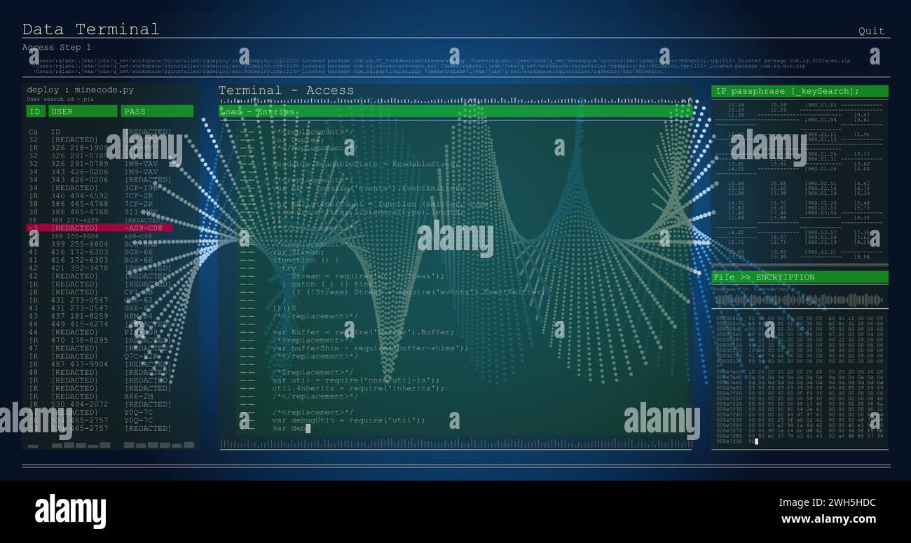 Image of medical data processing over dark background Stock Photo