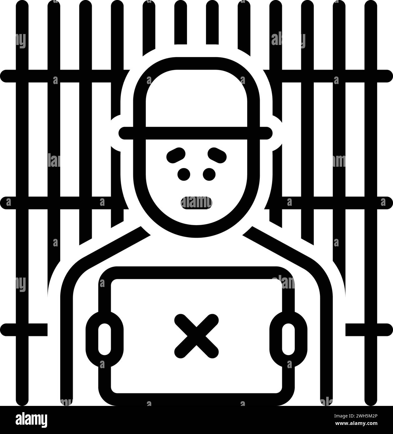 Icon for criminal,convicted Stock Vector