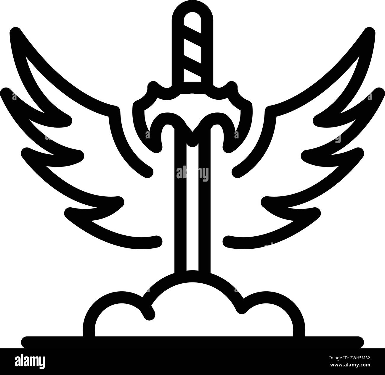 Icon for legends,sword Stock Vector