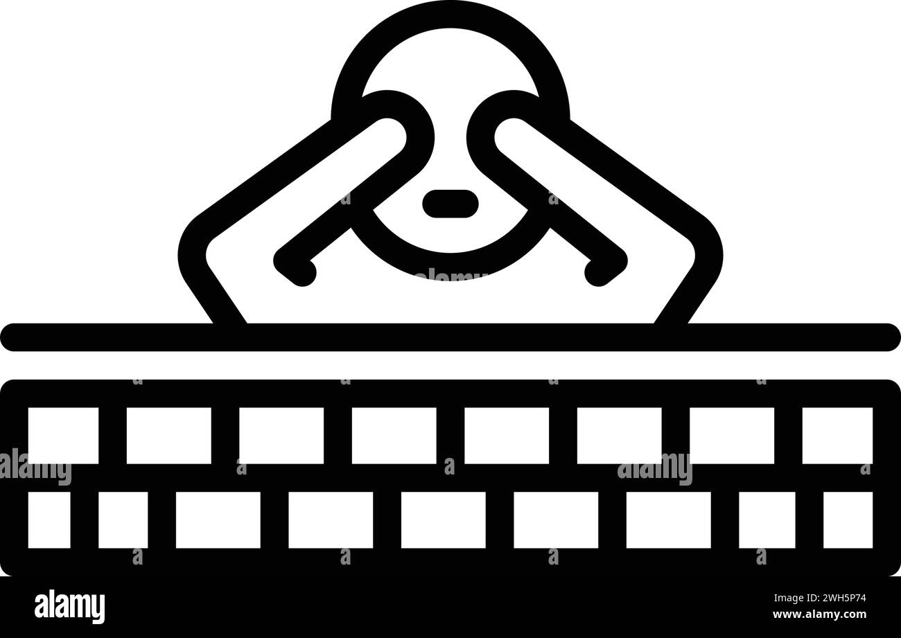 Hands hide and seek Stock Vector Images - Alamy