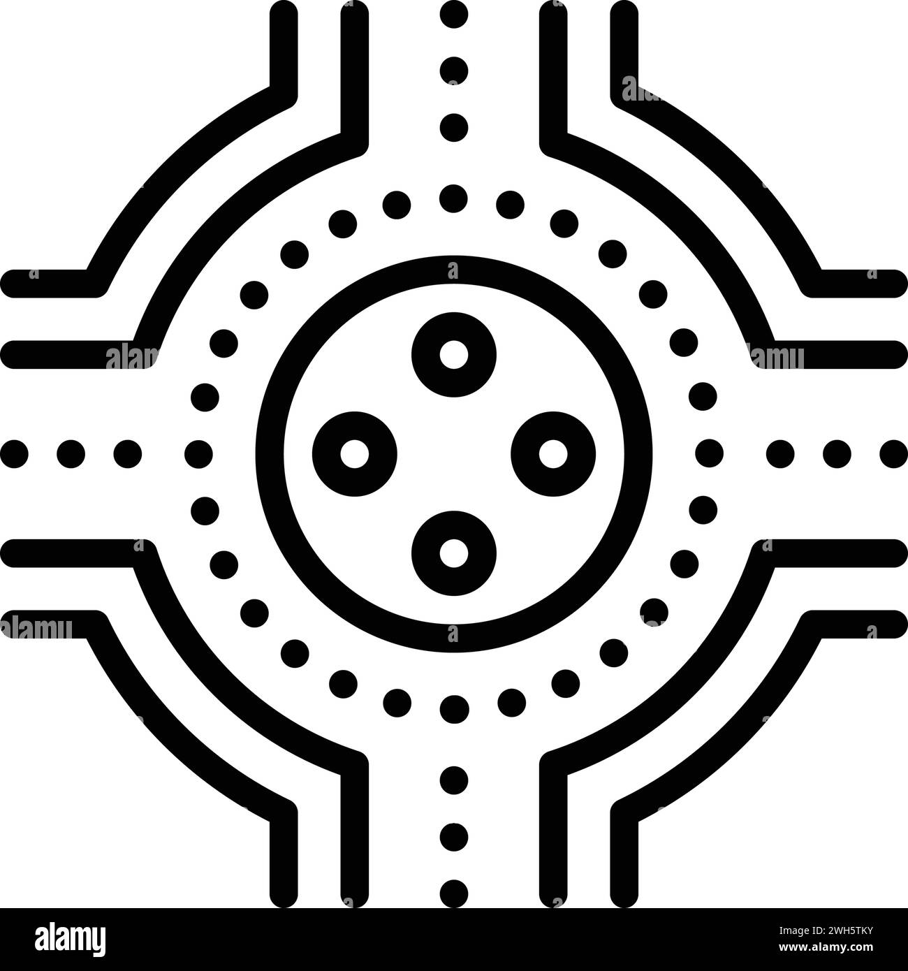 Roadway junction Cut Out Stock Images & Pictures - Alamy