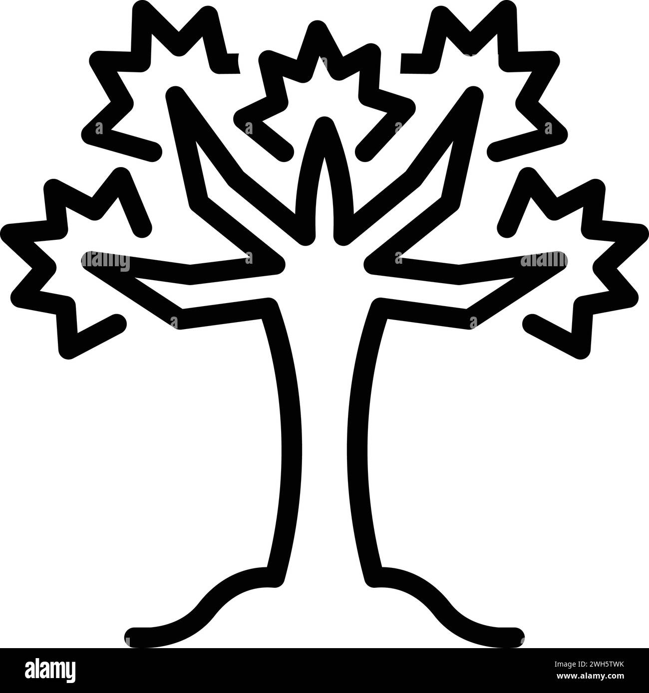 Icon for joshua,tree Stock Vector