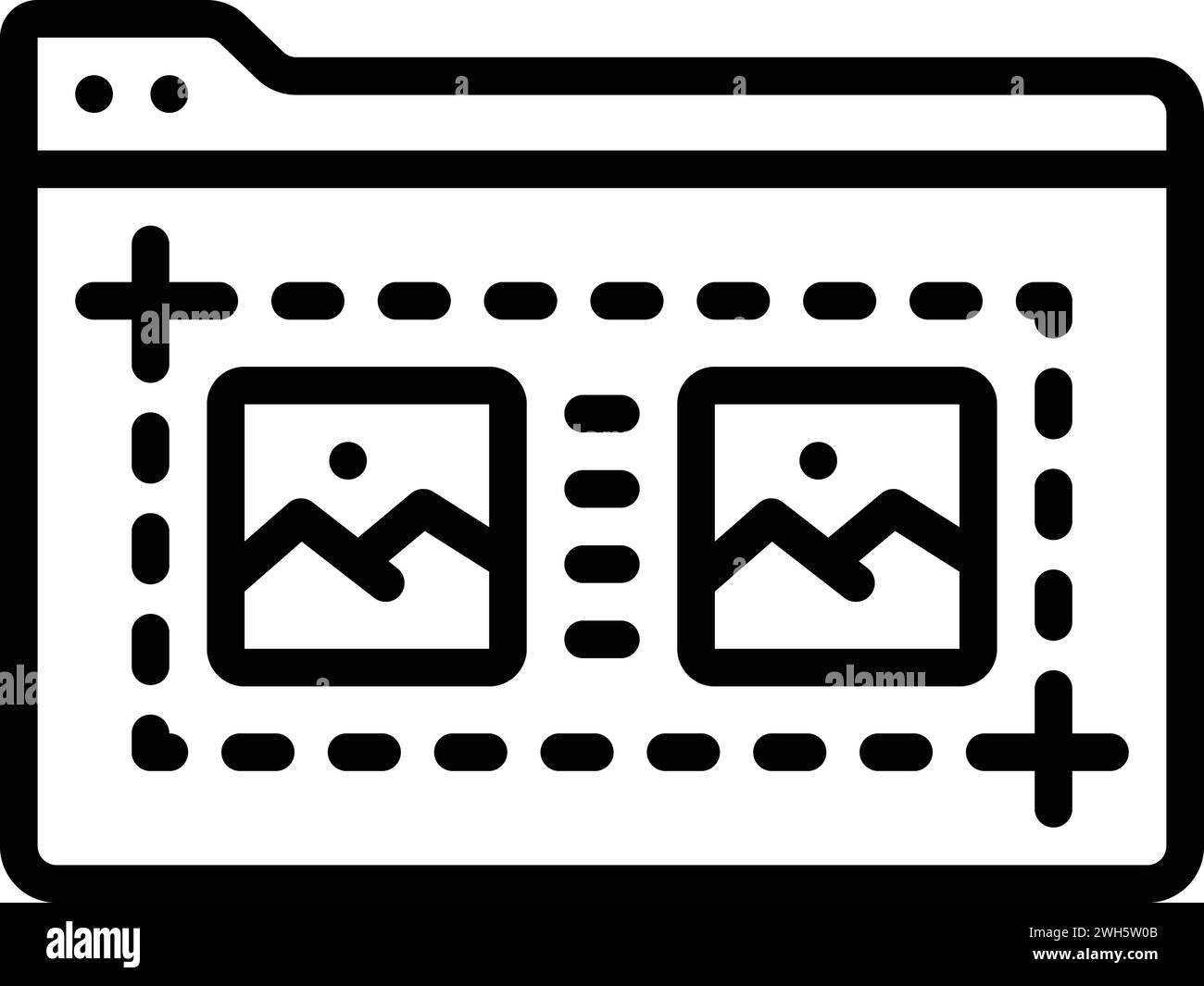 Icon for screenshots,crop Stock Vector Image & Art - Alamy