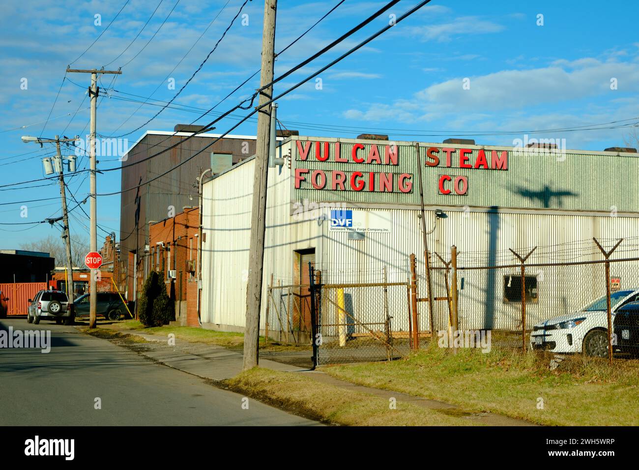 Vulcan Steam Co. vintage sign in Riverside, Buffalo, New York
