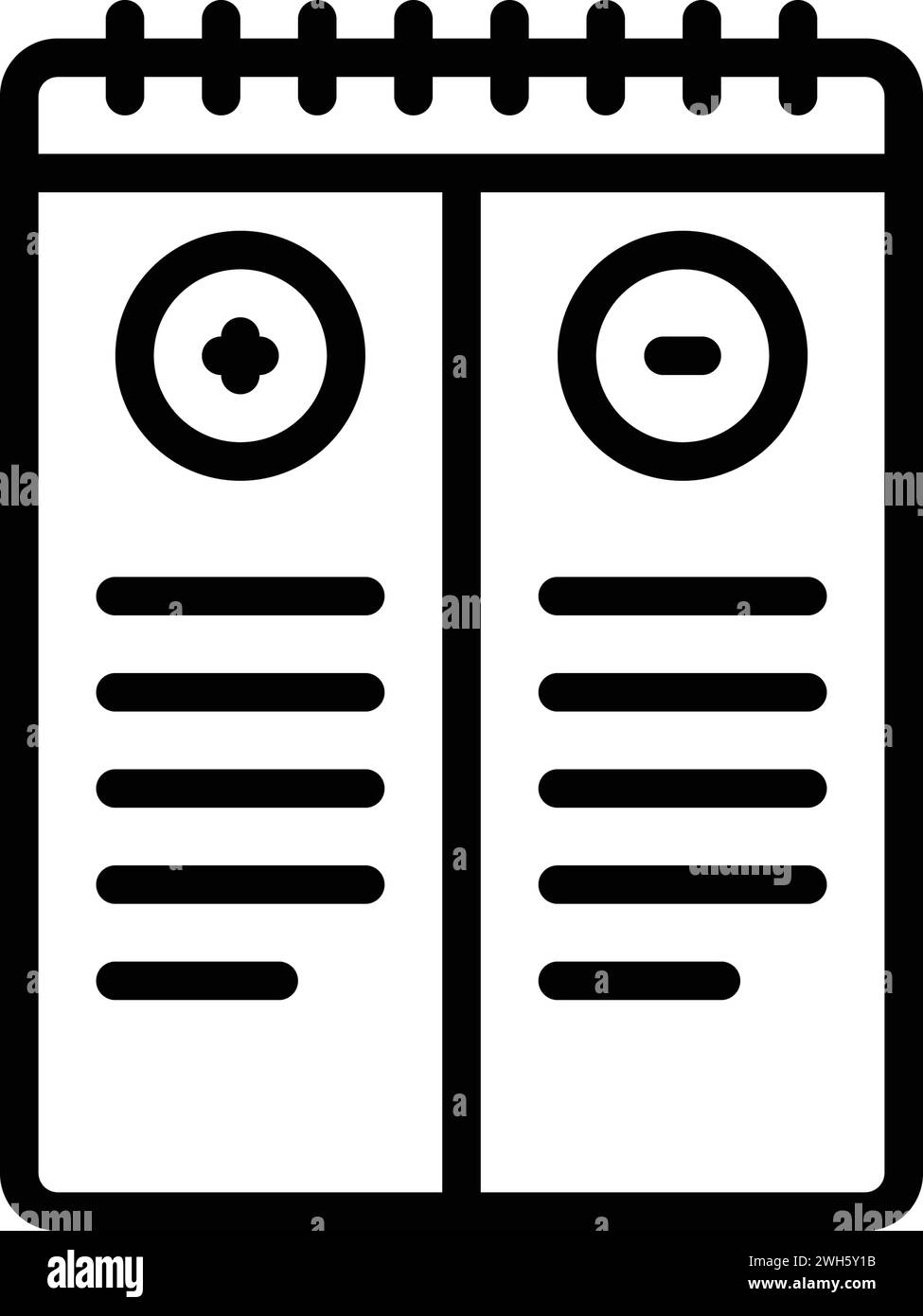 Icon for con,pros cons Stock Vector Image & Art - Alamy