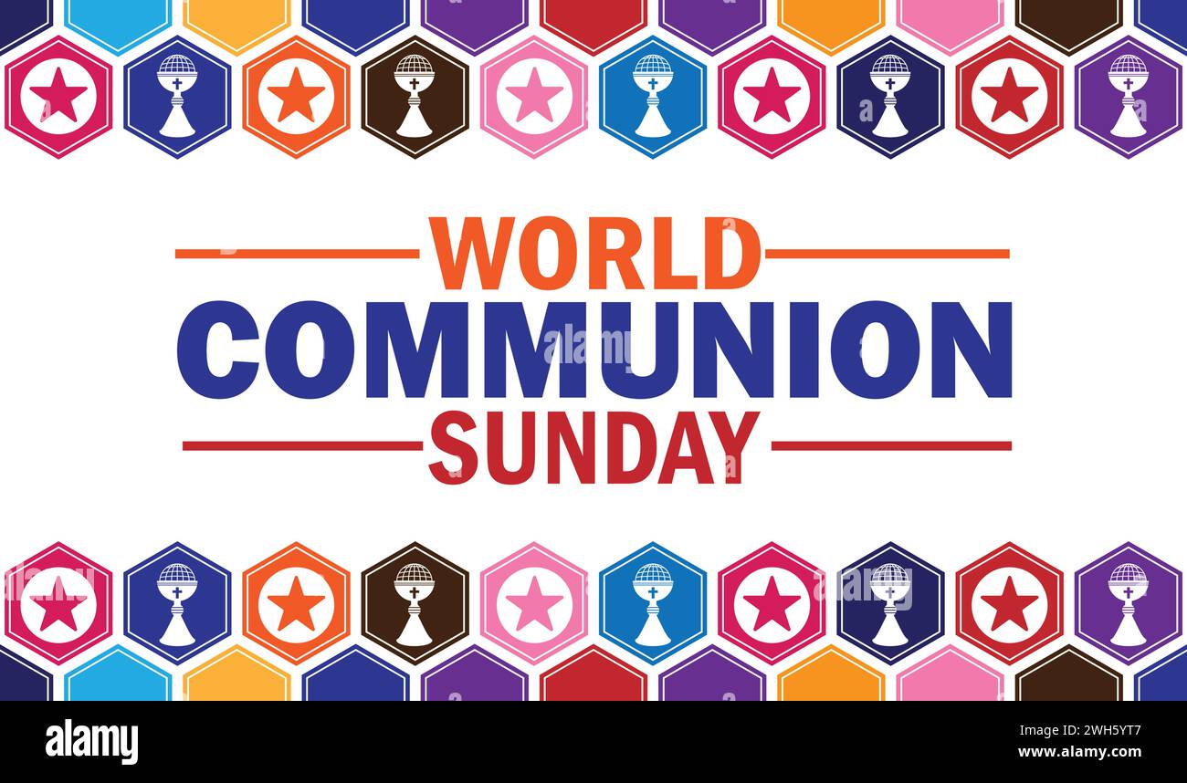 World Communion Sunday Vector Template Design Illustration. Suitable for greeting card, poster and banner Stock Vector