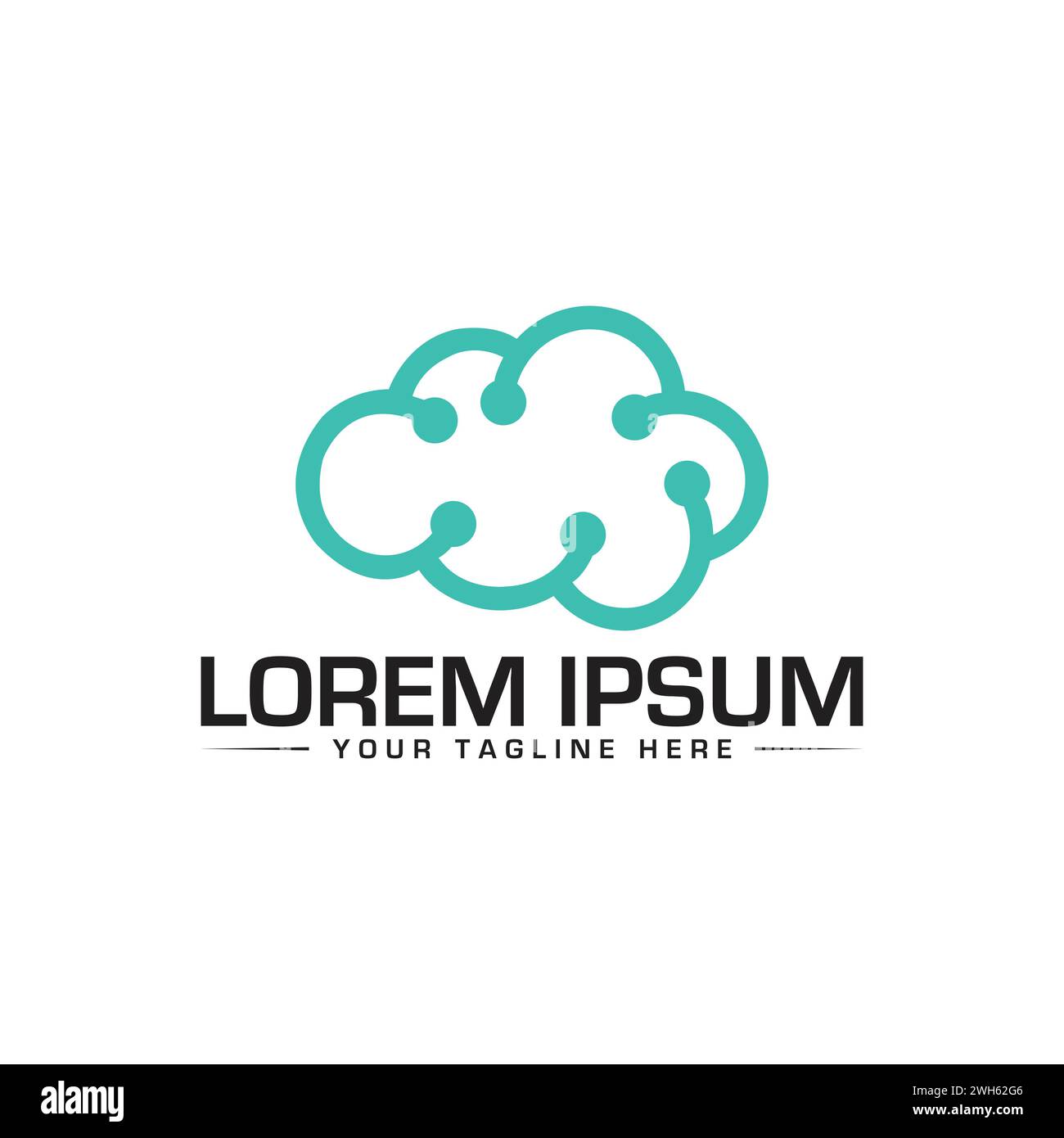 Cloud Logo Design. Cloud Tech Logo Design Stock Vector Image & Art - Alamy