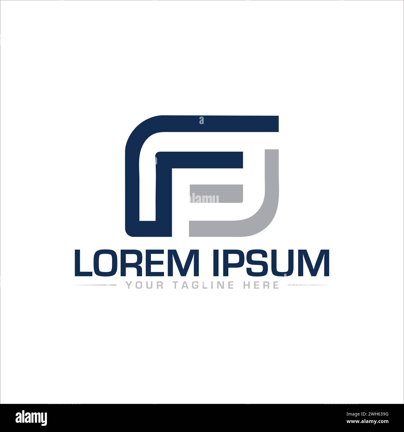 FJ Logo Design. Stock Vector