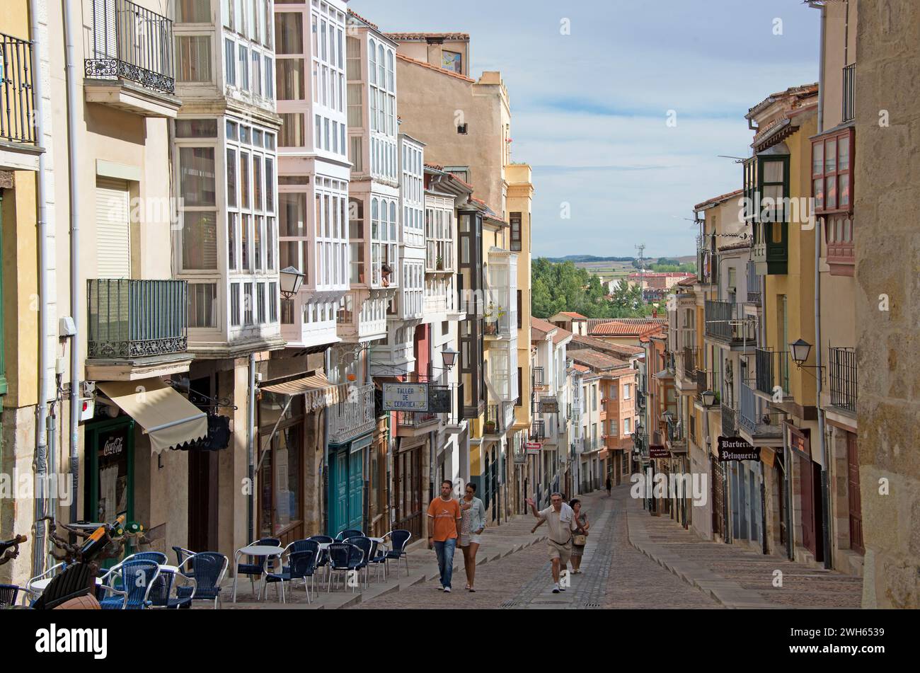 Zamora city, Balborraz street. Castilla y Leon, Spain. Stock Photo