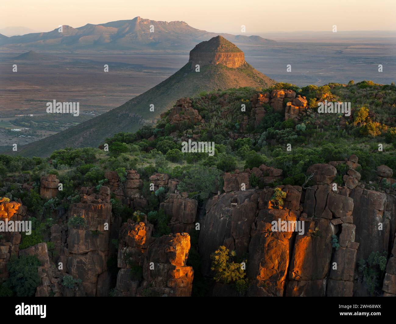 Valley of Desolation  Camdeboo National Park January Eastern Cape South Africa January Stock Photo