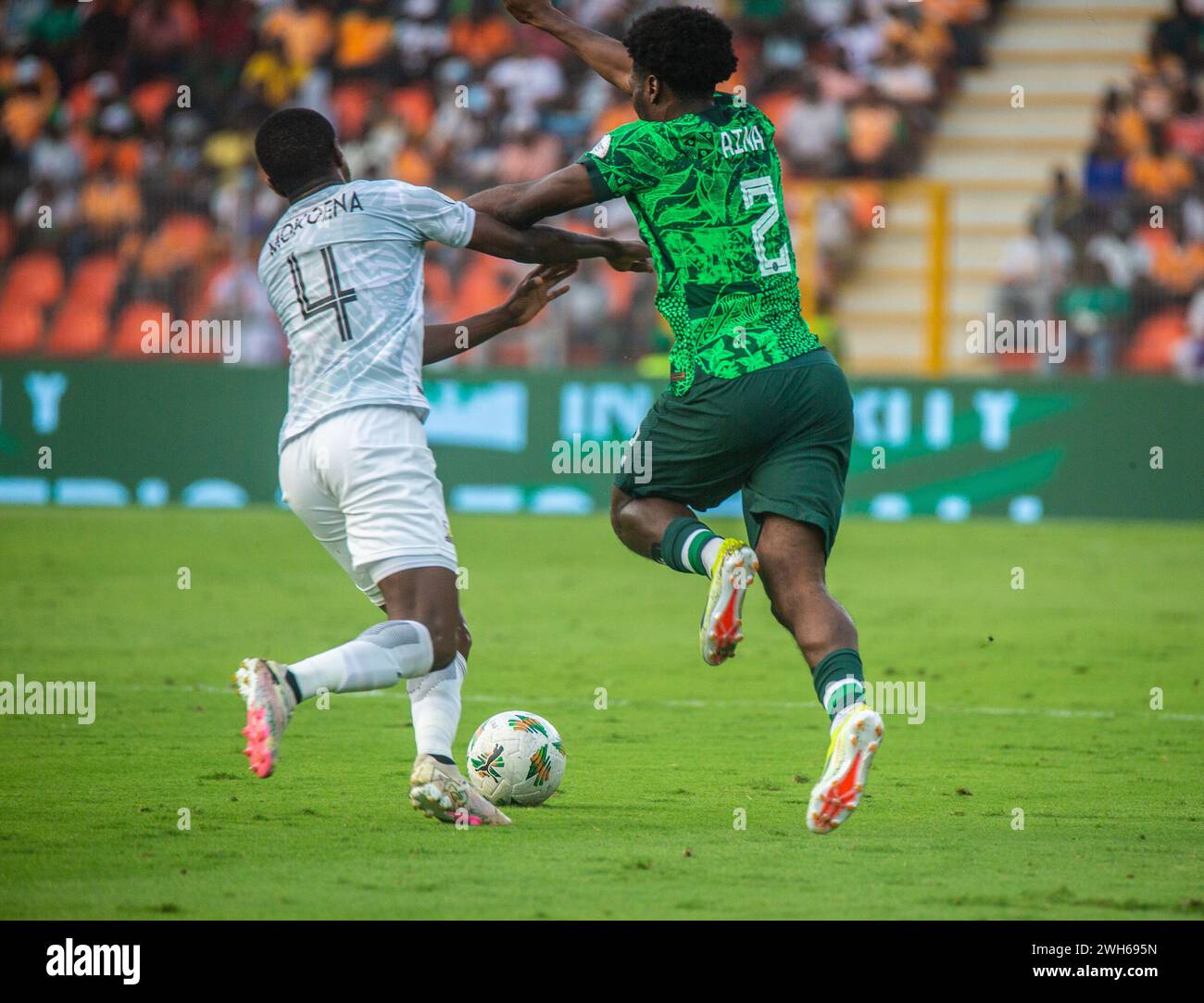 Teboho Mokoena And Ola Aina In Action During The Semi Final Game Between Nigeria Vs South Africa 7684
