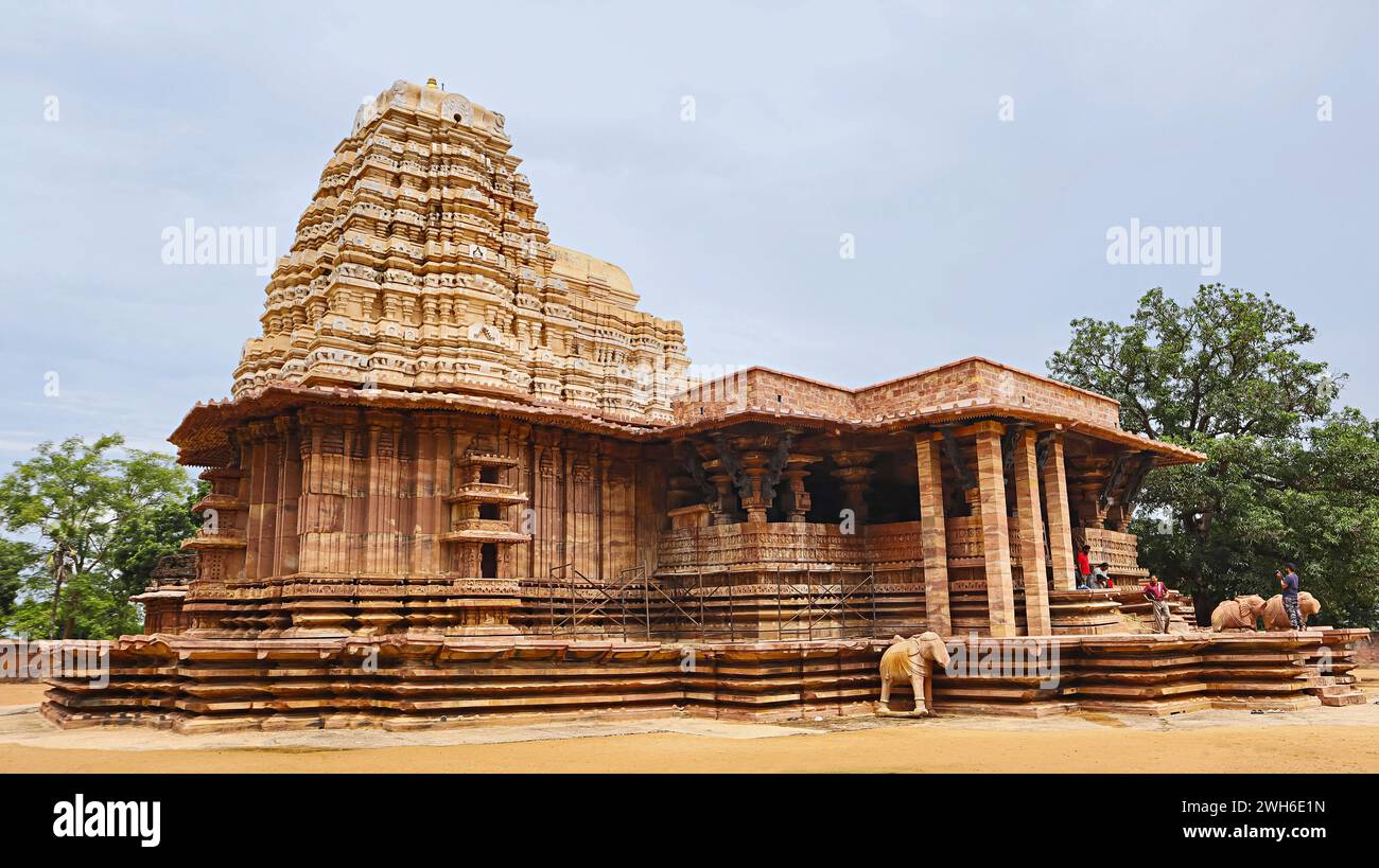 View Kakatiya Rudreshwara Temple or Ramappa Temple, Palampet, Warangal, Telangana, India. Stock Photo