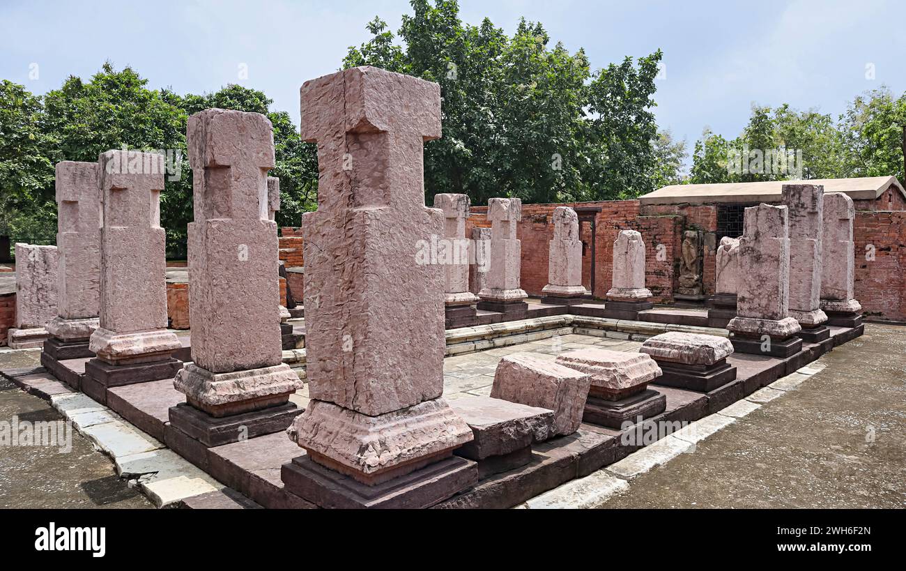 Antargriha of Anandprabhkuti Vihar, Sirpur, Mahasamund, Chhattisgarh, India. Stock Photo