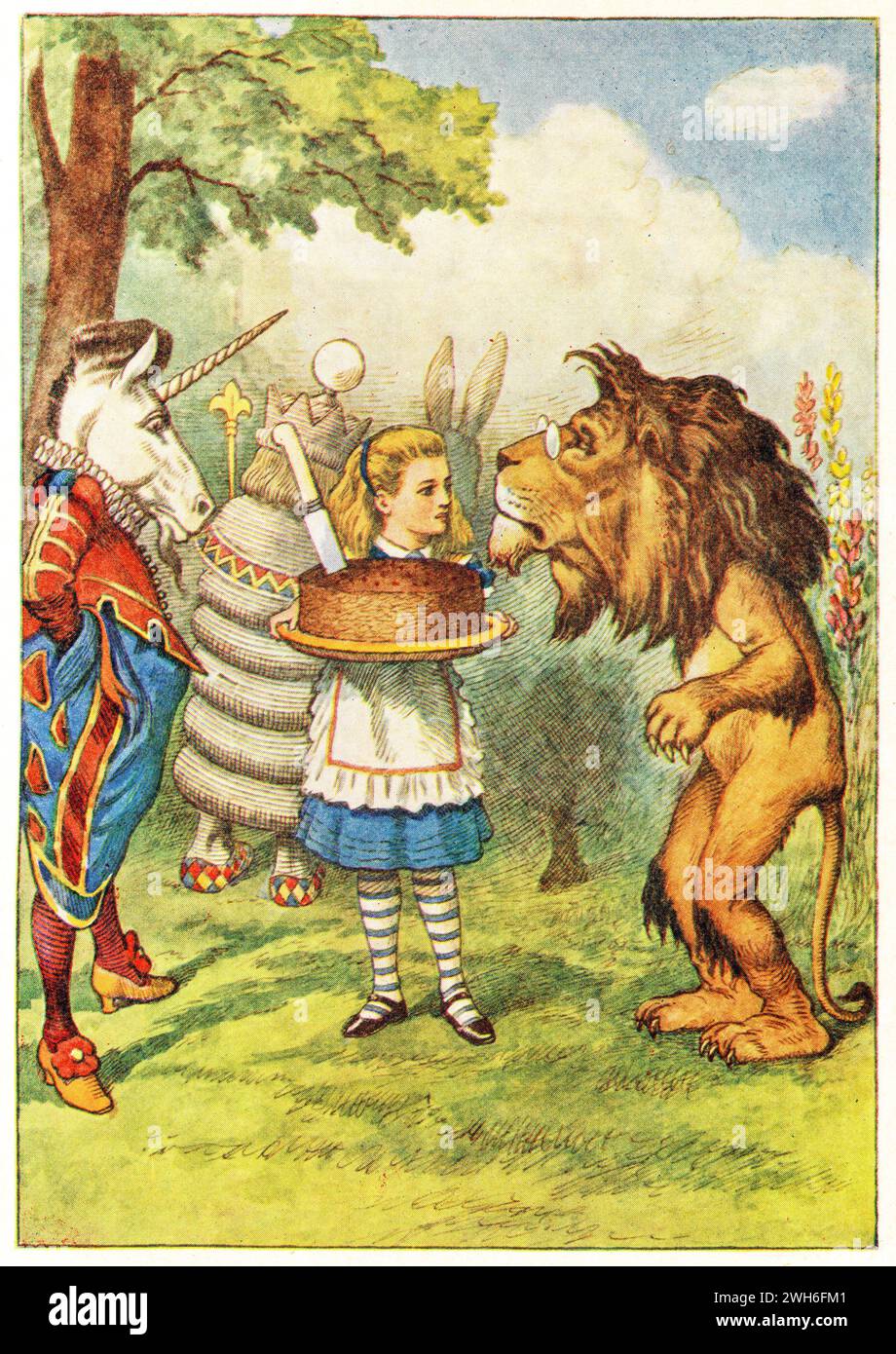 Through The Looking-Glass, by Lewis Carroll, illustrations by John Tenniel, 1927 Stock Photo