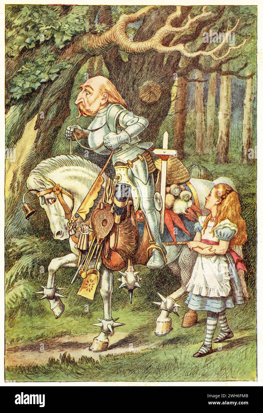 Through The Looking-Glass, by Lewis Carroll, illustrations by John Tenniel, 1927 Stock Photo