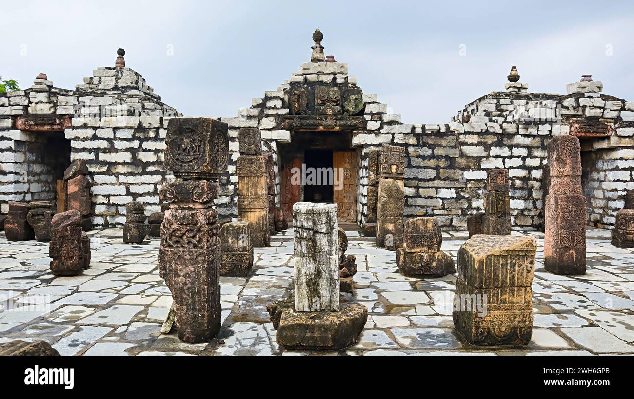 View of Surang Tila Temple, built With Dress Stone Blocks. Sirpur, Mahasamund, Chhattisgarh, India. Stock Photo
