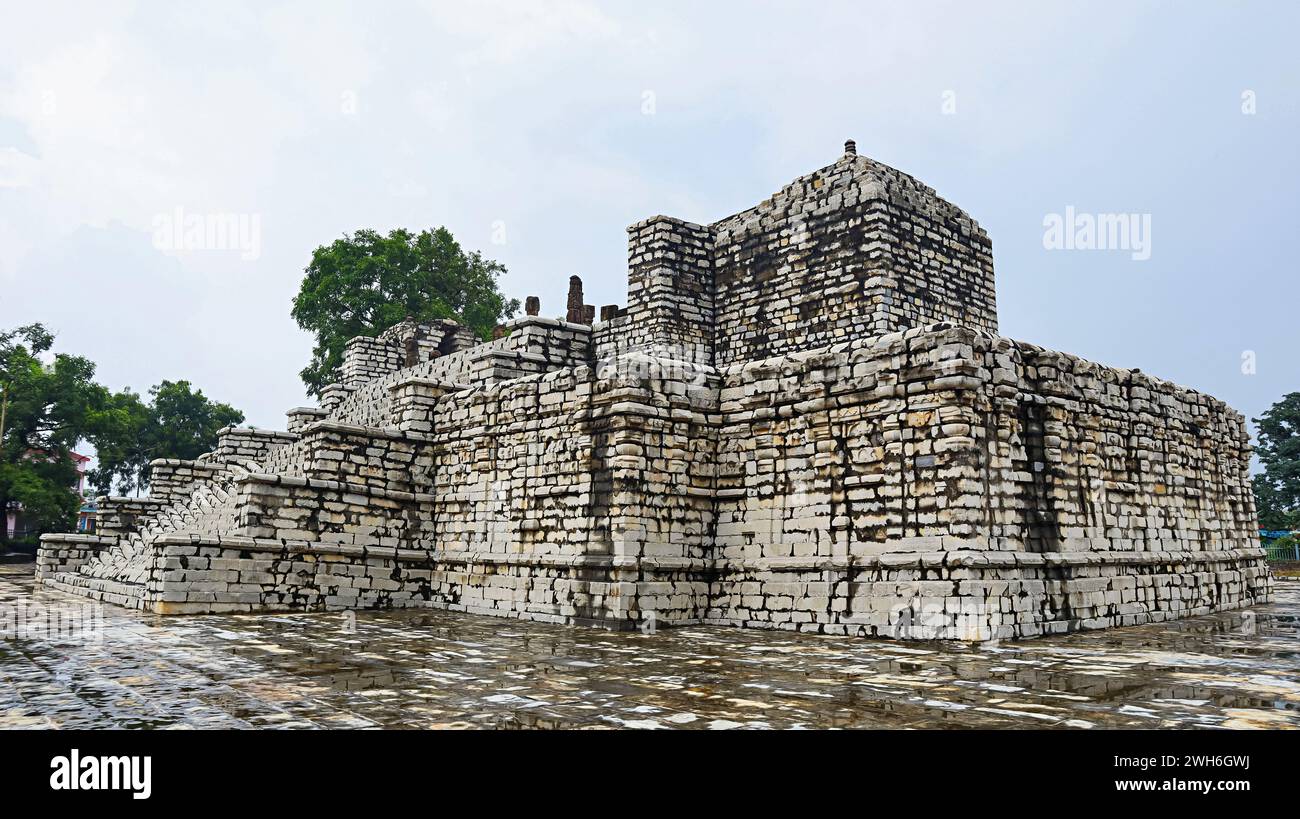 Side View of Surang Tila Temple, built With Dress Stone Blocks. Sirpur, Mahasamund, Chhattisgarh, India. Stock Photo