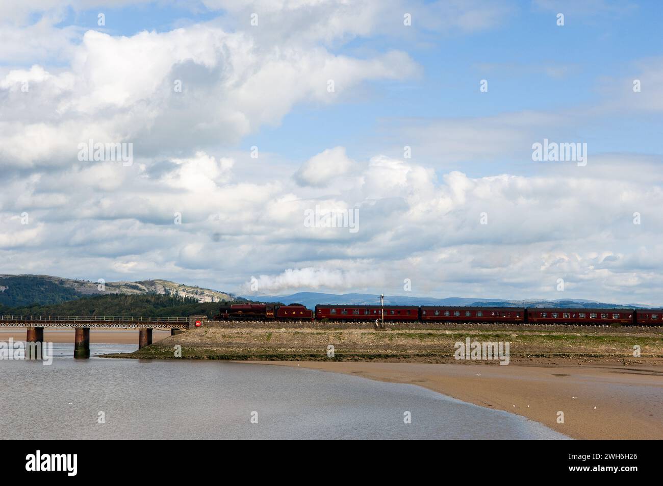 Train crossing viaduct arnside cumbria hi-res stock photography and ...