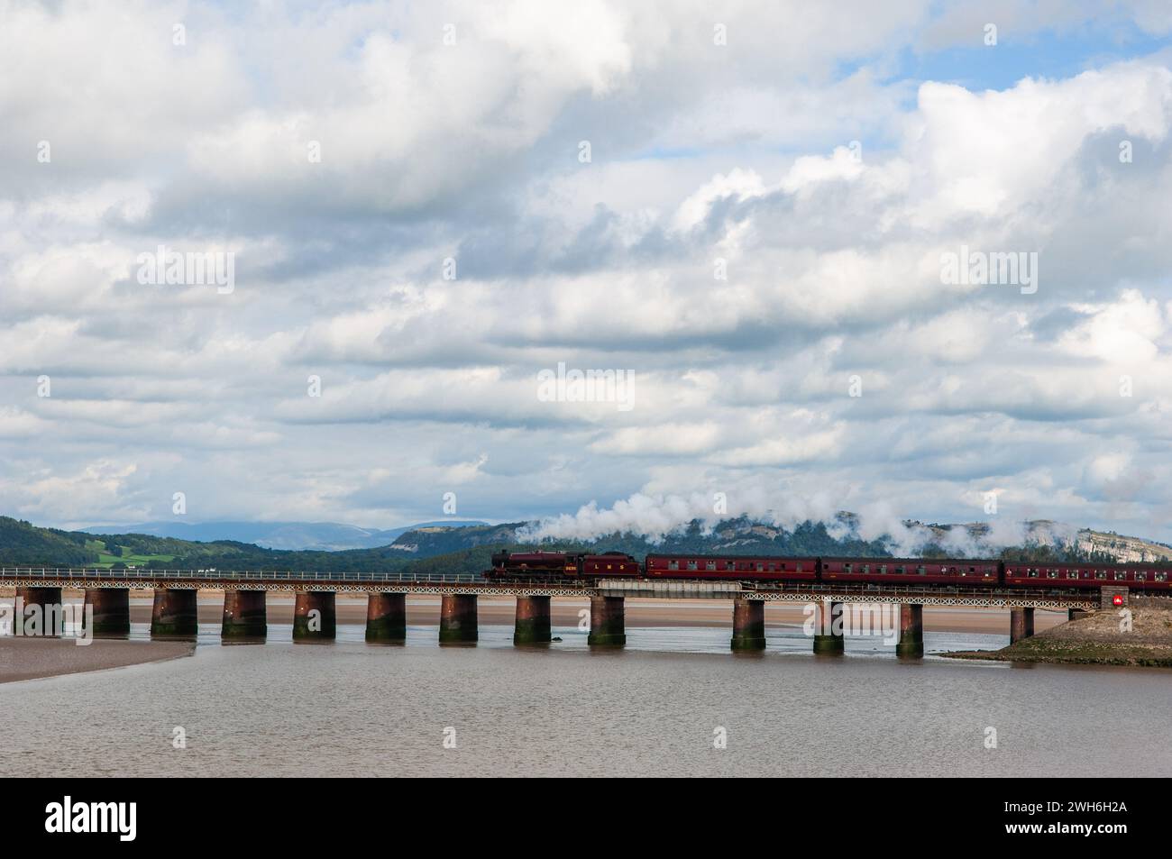 Train crossing viaduct arnside cumbria hi-res stock photography and ...