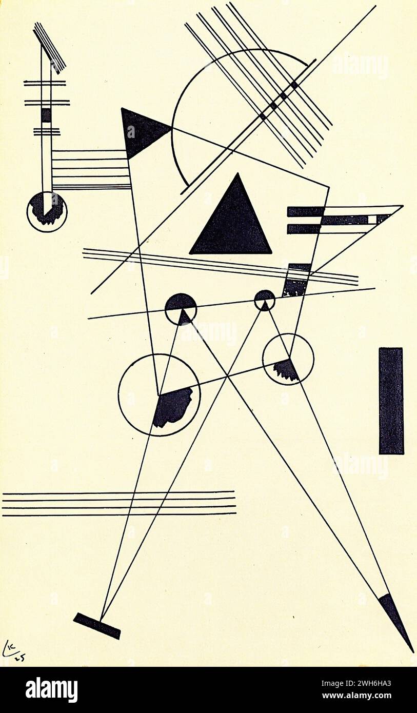 Wassily Kandinsky (1866-1944), Russian, Expressionism - Drawing of a Point on a Plane - 'Dessin du Point d'une ligne sur un plan' [Kandinsky] Stock Photo