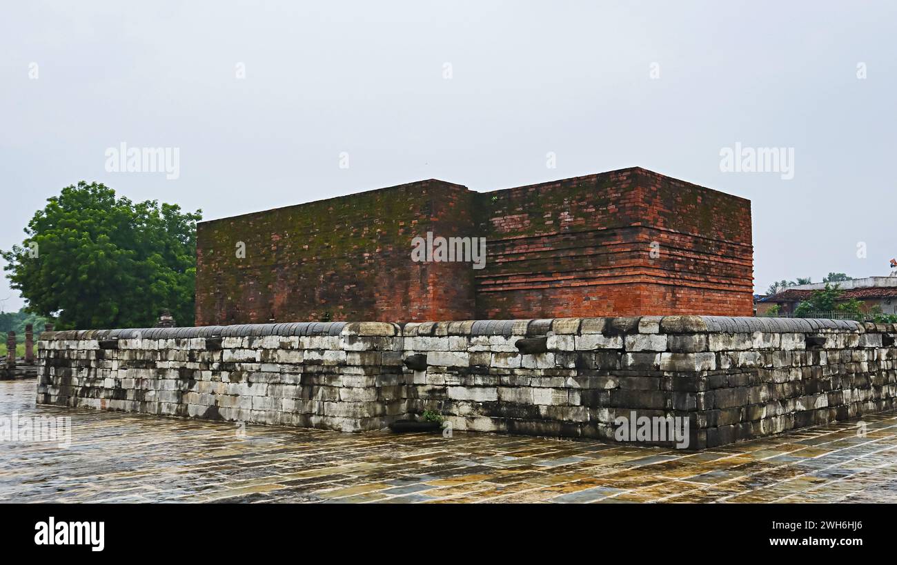 Backside View of Ancient Hindu Temple No.5, Sirpur, Mahasamund, Chhattisgarh, India. Stock Photo