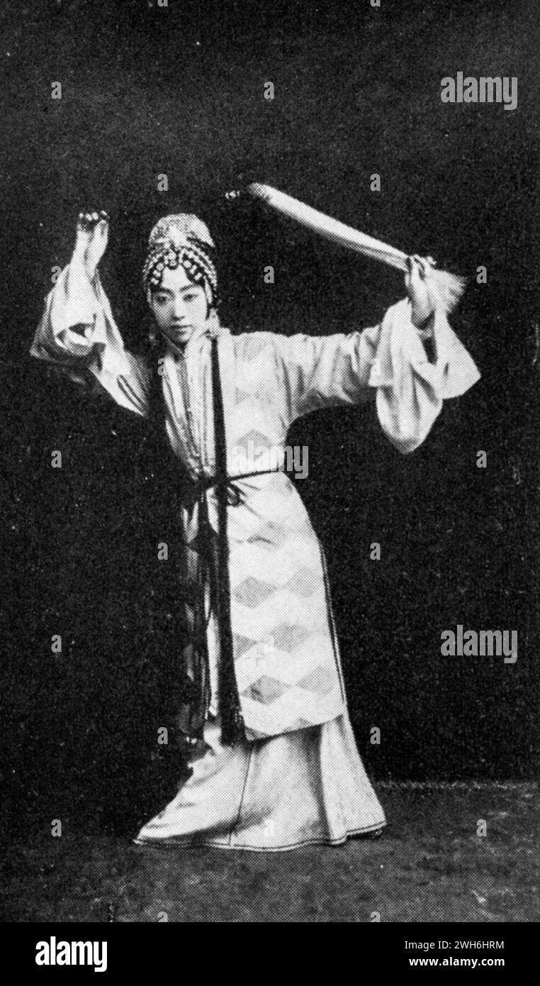 The Nun seeks for Love, Mei Lan-fang character, from Chinese Theater, by A. E. Zucker, 1925 Stock Photo