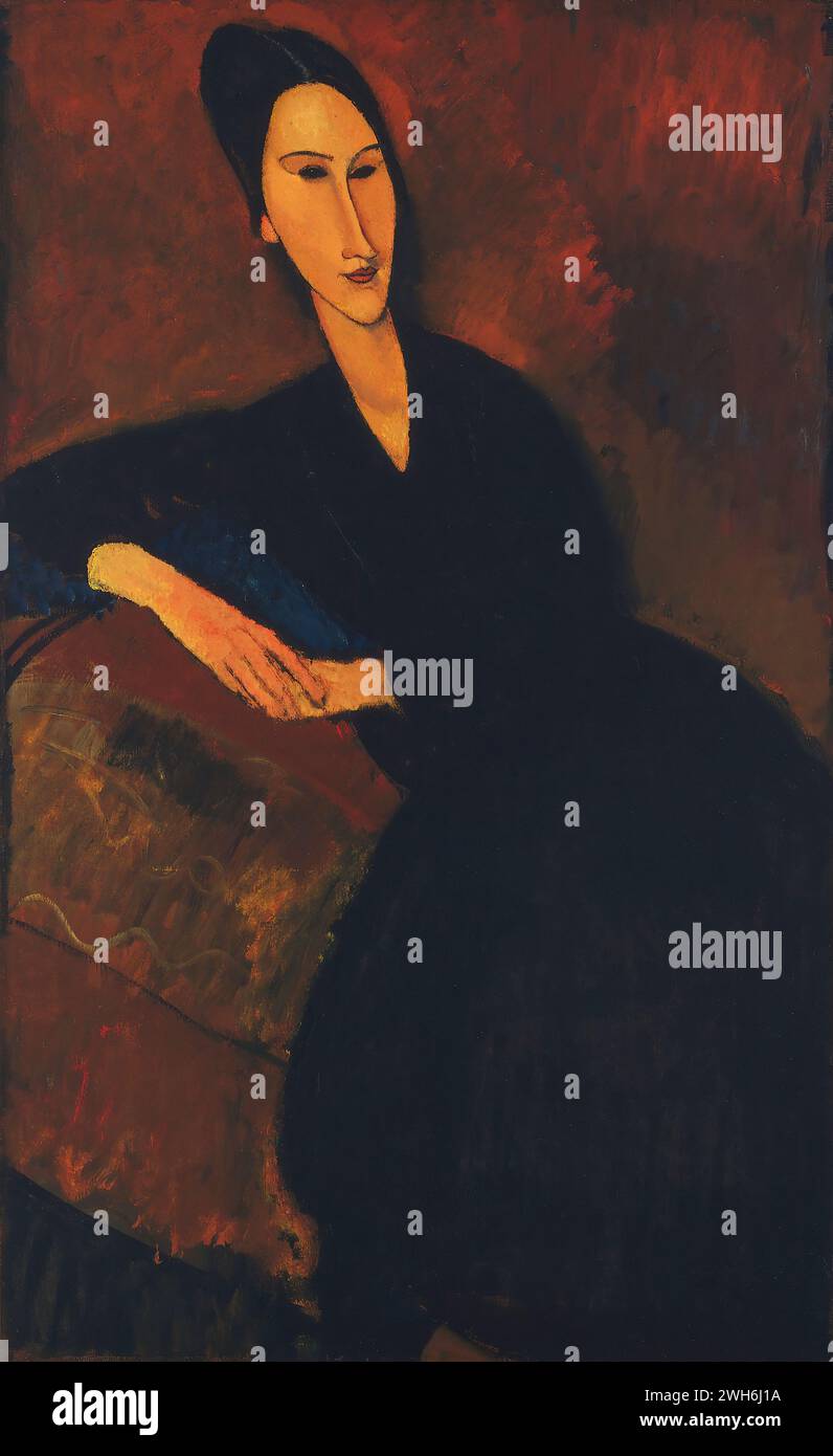 Anna Modigliani Amedeo Modigliani (1884-1920), Italian, Modernism - Portrait of Anna ...