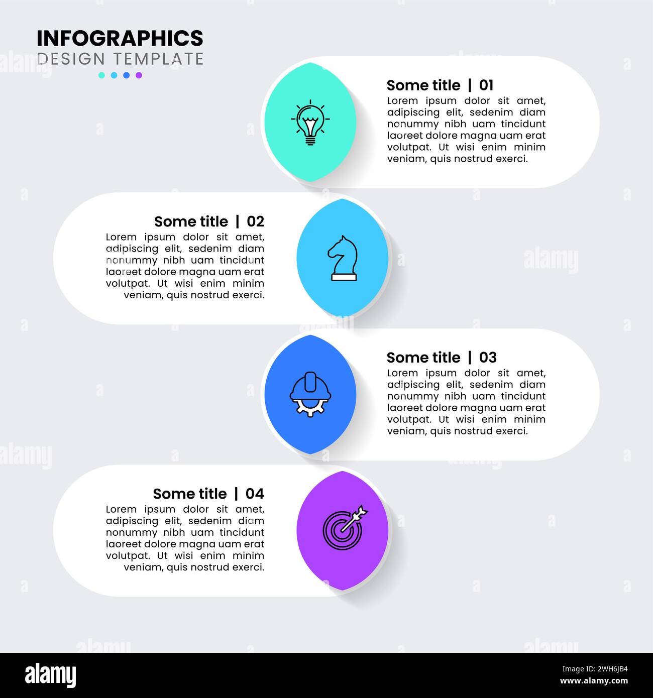 Infographic template with icons and 4 options or steps. Can be used for ...