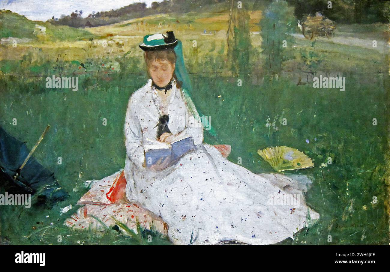 Berthe Morisot (1841-1895), French, Impressionism - The Green Umbrella ...