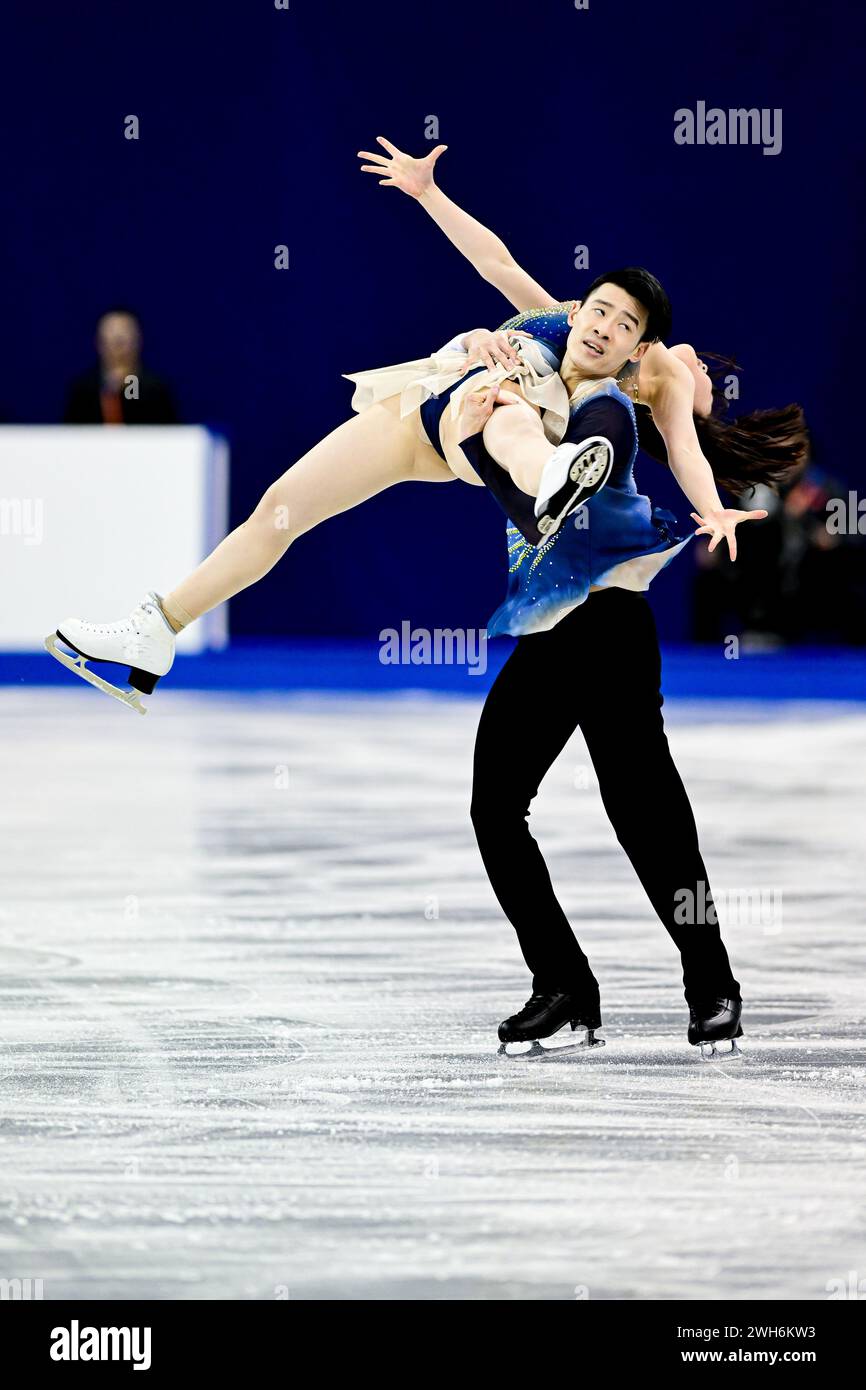 Shang SHI & Nan WU (CHN), during Ice Dance Free Dance, at the ISU Four ...