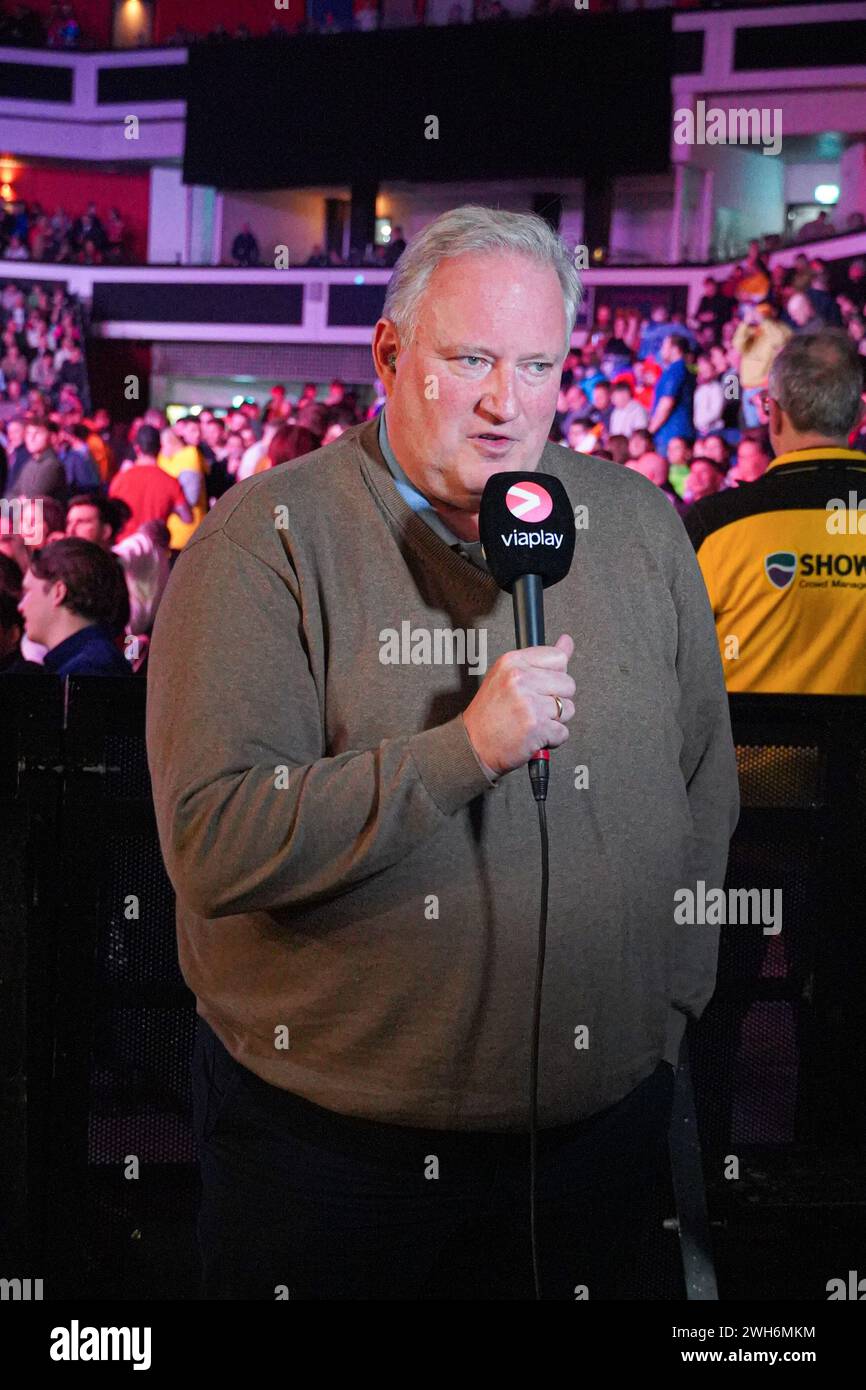 Cardiff, UK. 01st Feb, 2024. CARDIFF, UNITED KINGDOM - FEBRUARY 1: Arjan van der Giessen during Night 1 of the PDC Premier League at Utilita Arena Cardiff on February 1, 2024 in Cardiff, United Kingdom. (Photo by Joris Verwijst/BSR Agency) Credit: BSR Agency/Alamy Live News Stock Photo