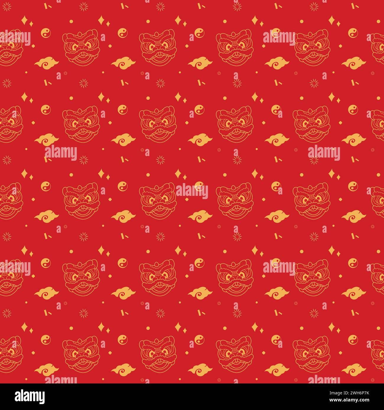 chinese new year lion head design