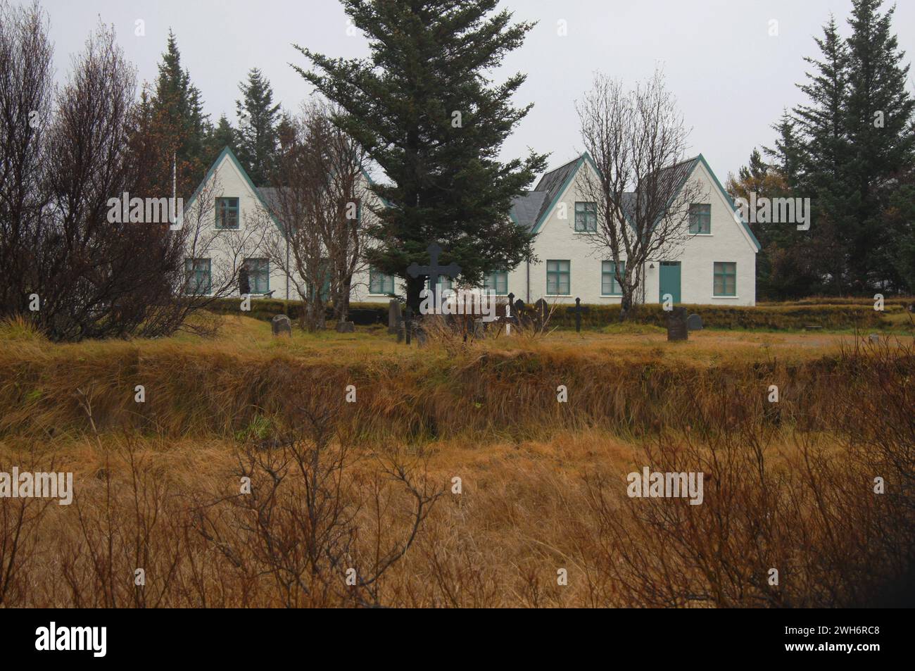 Þingvellir lodge in the Thingvellir National Park, the prime ministers summer residence in Wetsern Iceland Stock Photo