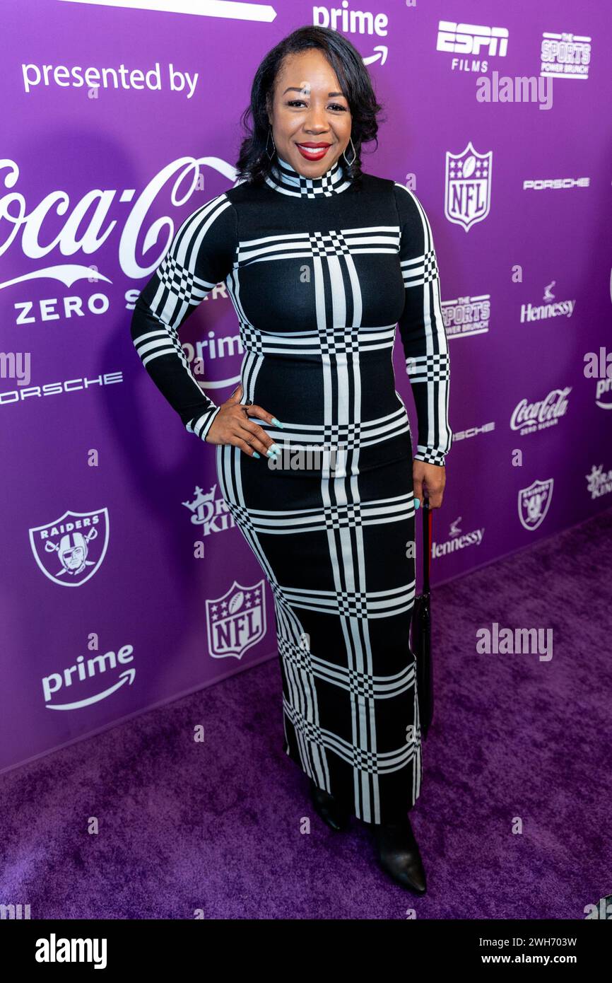 Las Vegas, USA. 07th Feb, 2024. Tamara Washington, Founder & CEO, Boom Effect Entertainment, attends the 5th Annual Sports Power Brunch, celebrating the most powerful women in Sports, at the Aria Hotel and Casino in Las Vegas, Nevada on February 7, 2024. (Photo by Travis P Ball/Sipa USA) Credit: Sipa USA/Alamy Live News Stock Photo