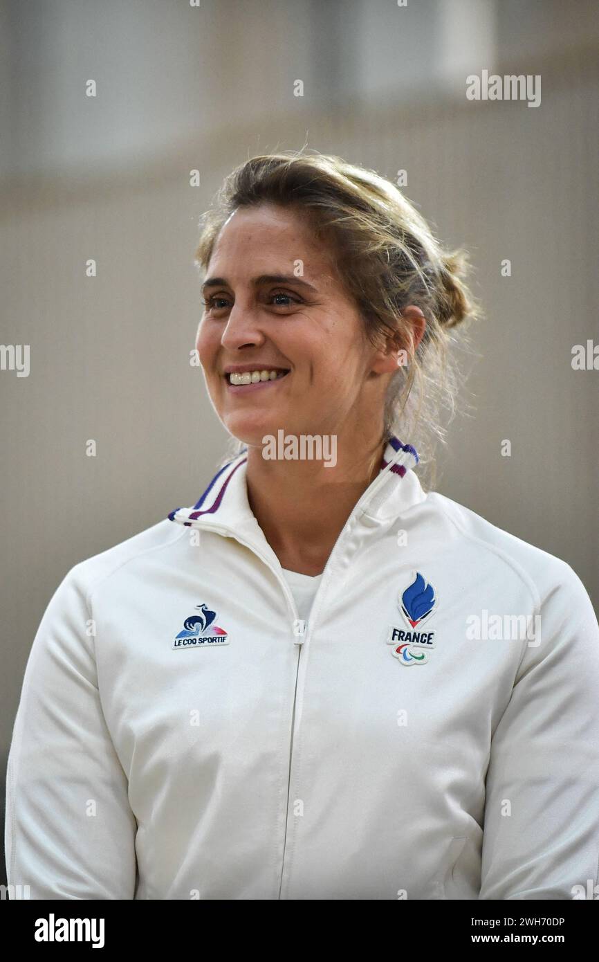 French wheelchair tennis France champion Pauline Deroulede participates