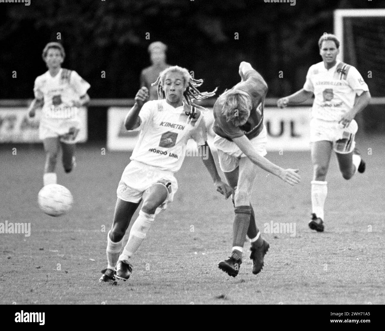 Helsingborg, Sweden,1990-08-10, Henrik Larsson, former football player in the Swedish national team and professional in Celtics, Scotland. Here playing in his first club Hogaborg in the south of Sweden. Foto: Johan Persson /HD / TT Code 40855 Stock Photo