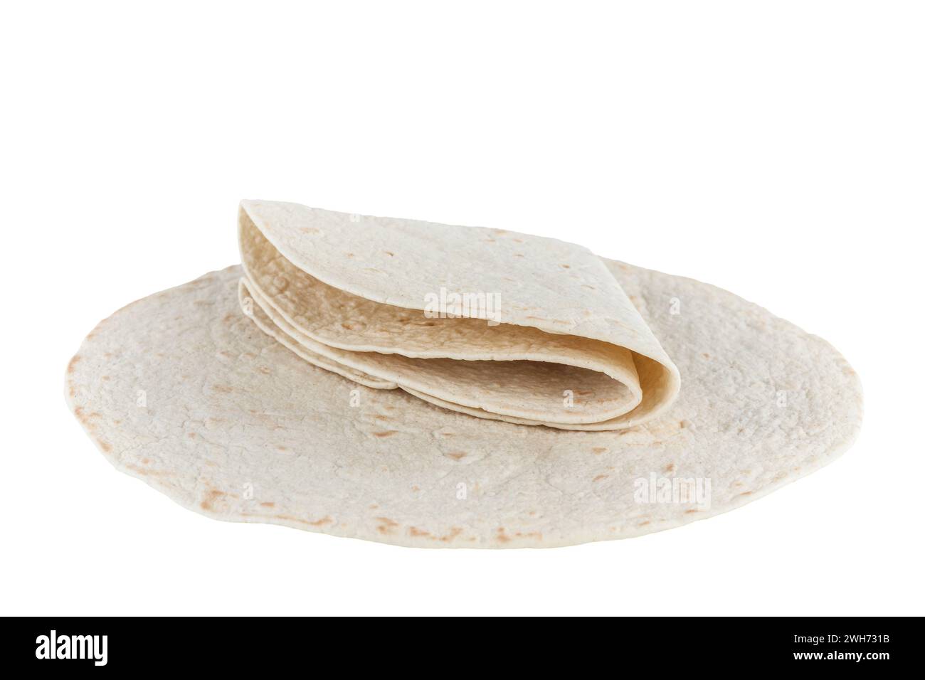 Tortillas isolated on white background Stock Photo