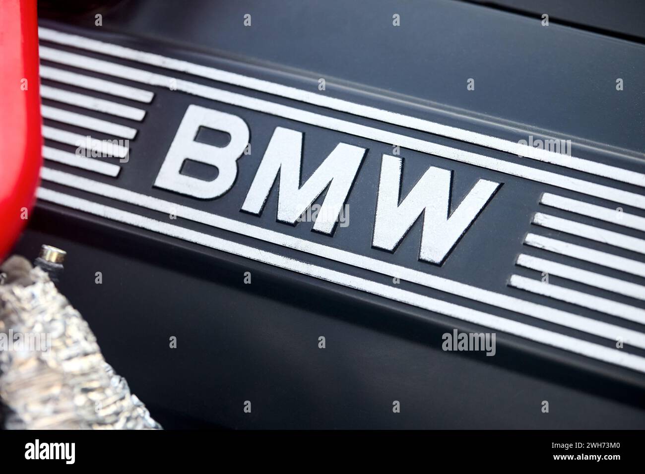 Berlin, Germany August 20, 2022 Car Detail Shot of BMW E28 M5 1984
