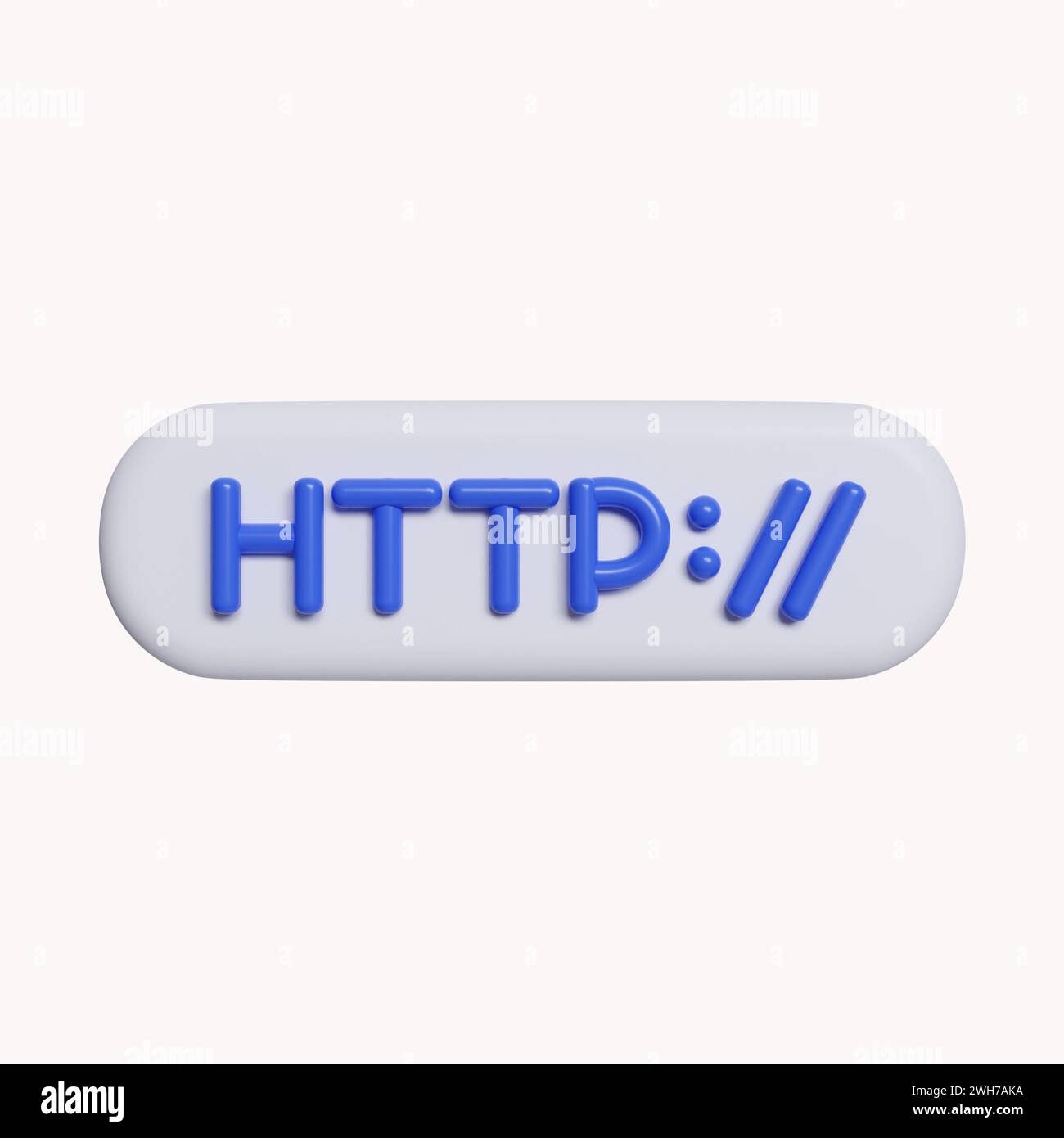 3d http symbol and warning or danger sign. icons about unsafe URLs ...