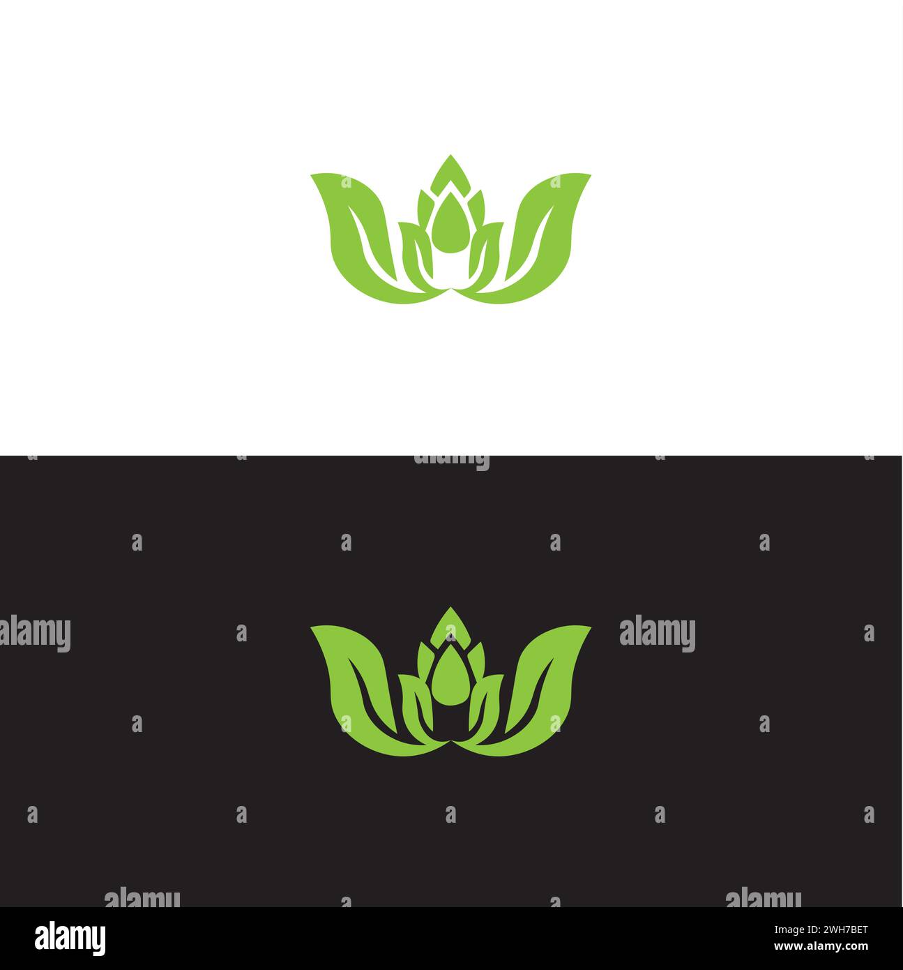Green Leaf Vector Logo Design.Abstract green leaf company logo Stock Vector
