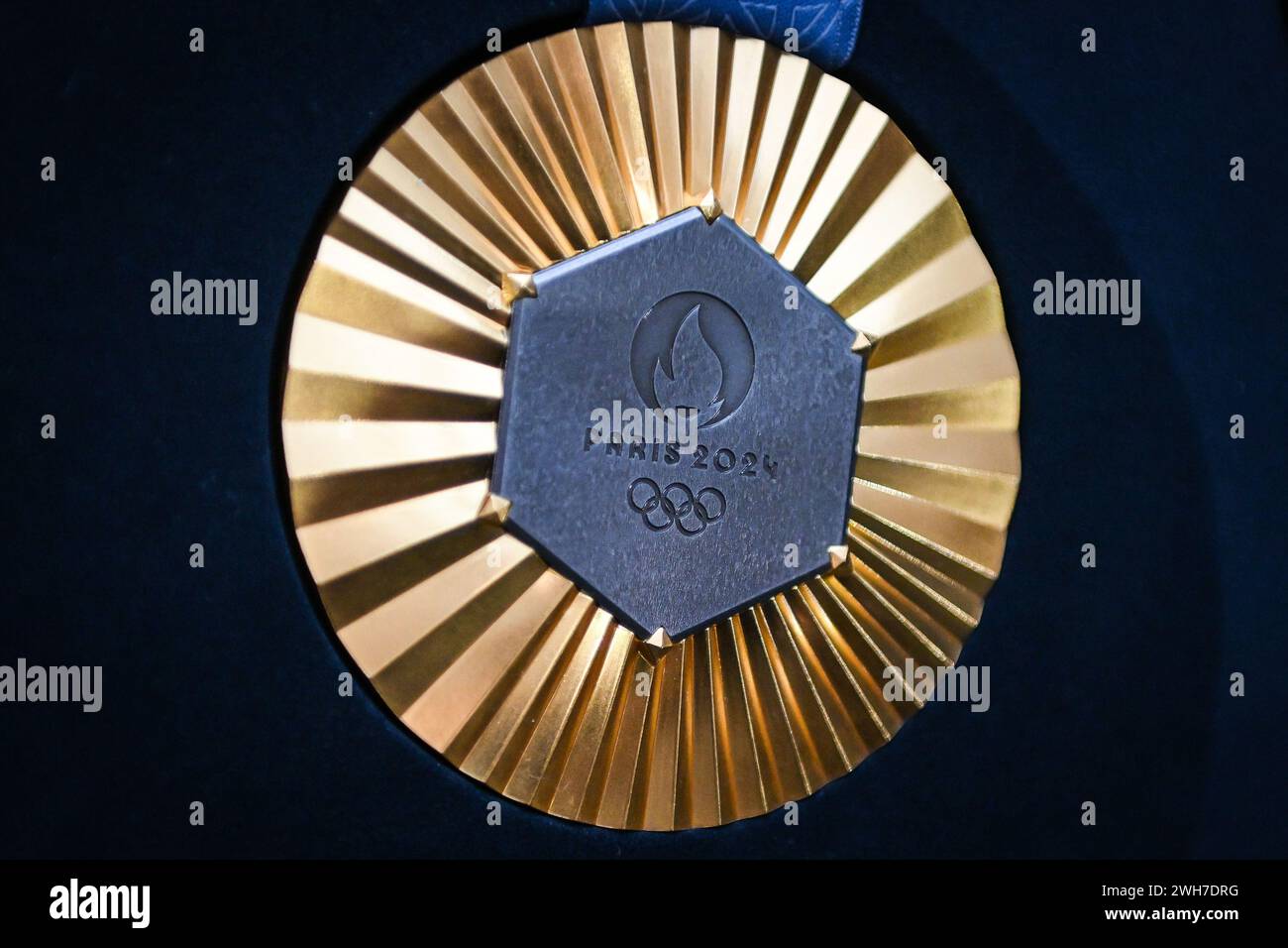 Illustration of the Gold Medal of the Paris 2025 Olympic Games during