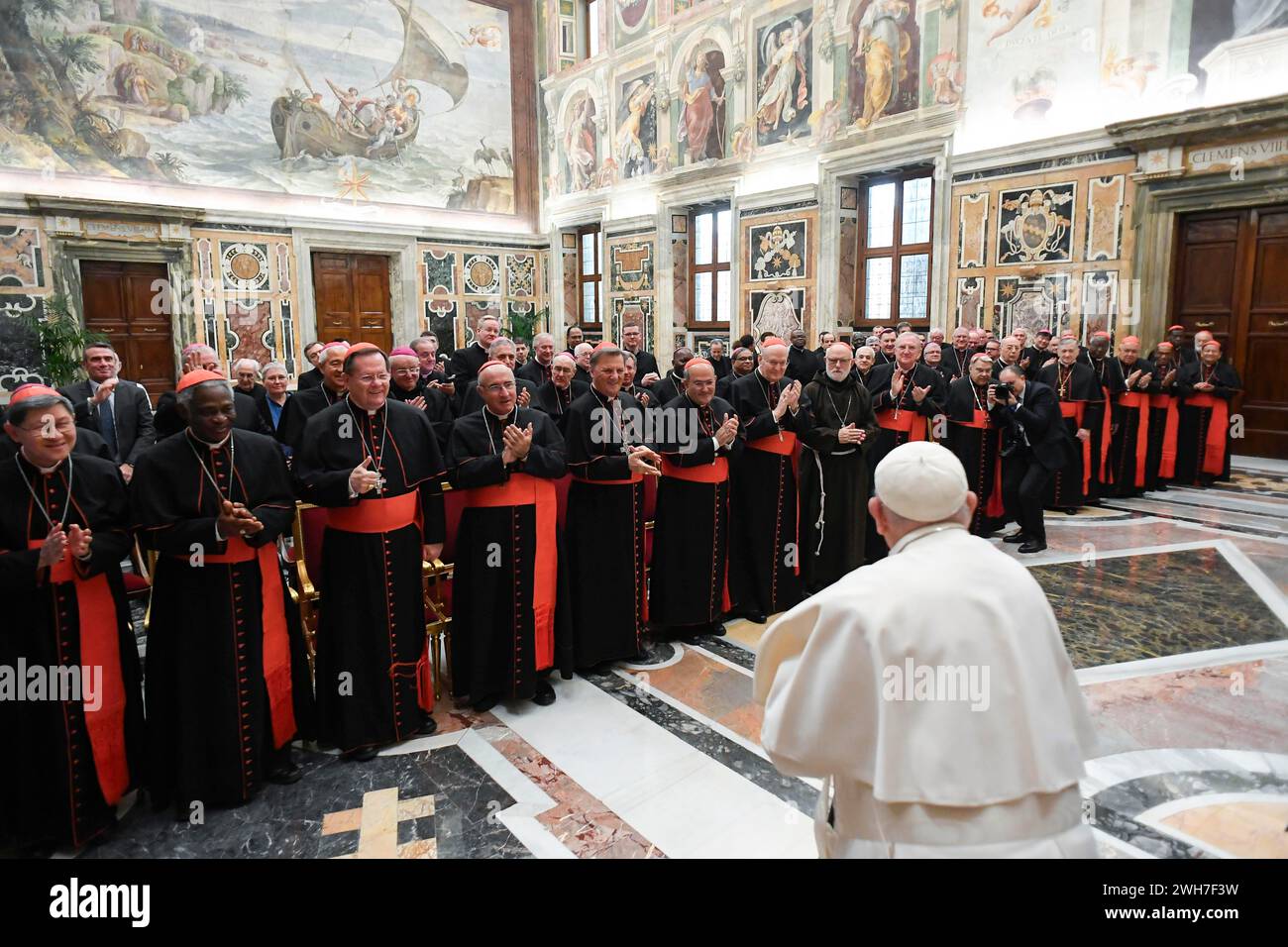 Italy, Rome, Vatican, 2024/2/8.Pope Francis receives in private