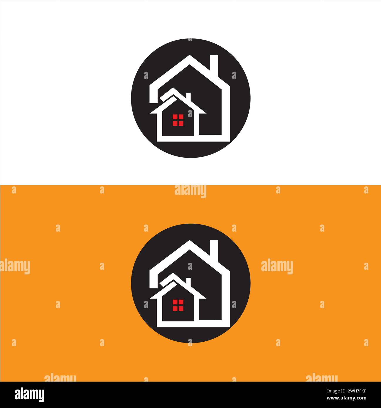 Real State Vector Logo Design.Abstract Real State Design.Real State Silhoutte. Stock Vector