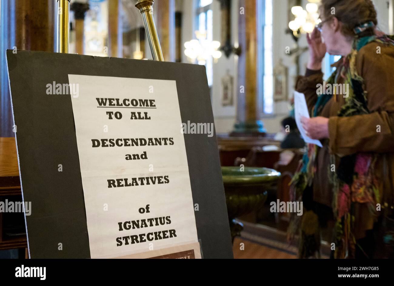 Shrine of St. Joseph hosts descendants of Ignatius Strecker, healed in miracle Stock Photo