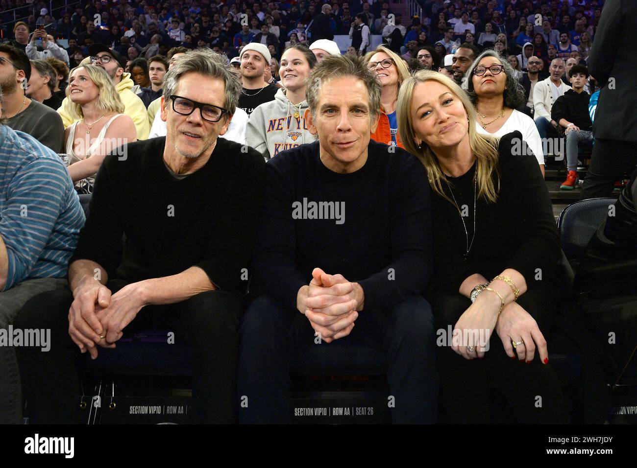 Celebrities at the Los Angeles Lakers vs. The New York Knicks game
