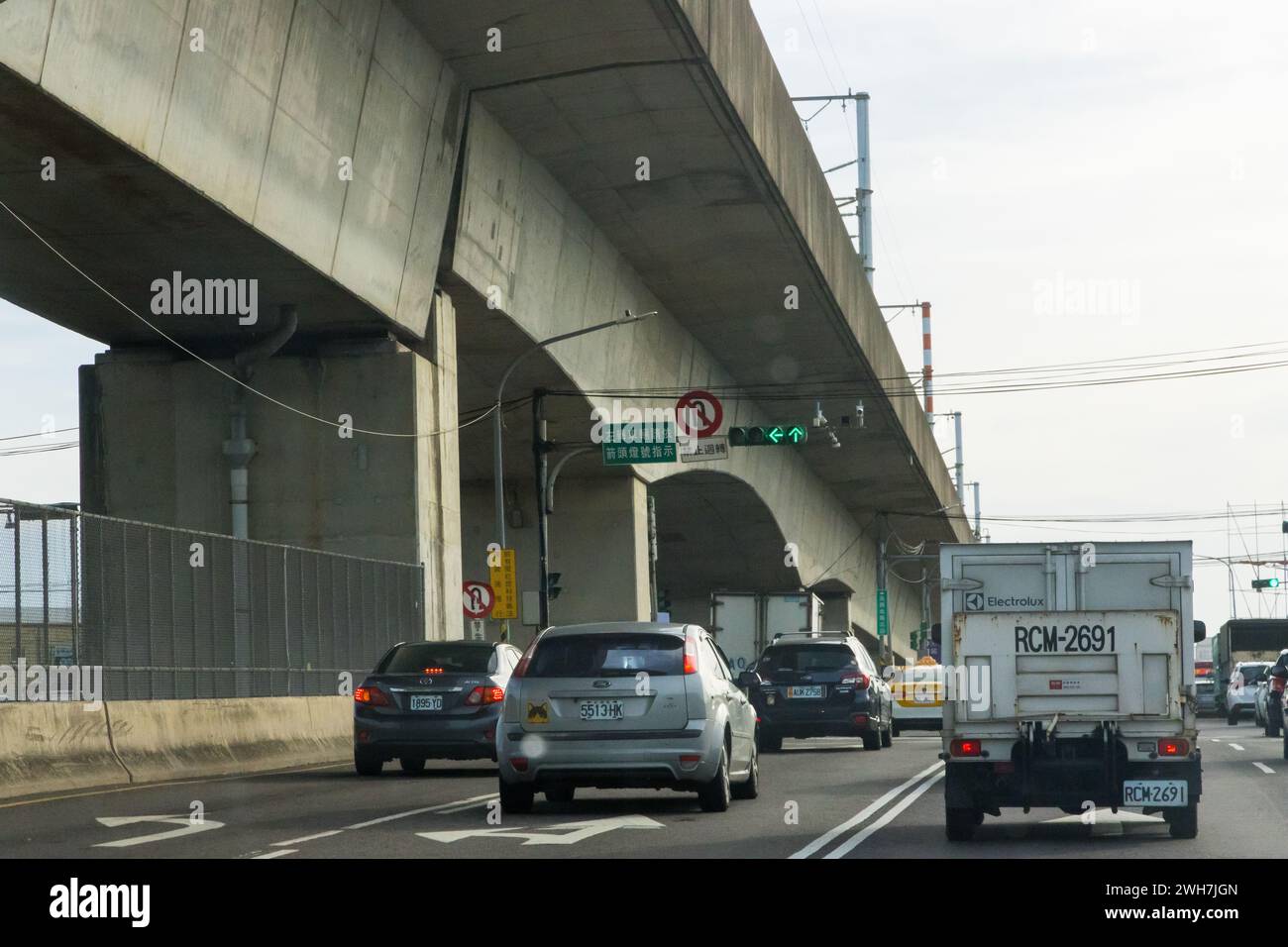 Taipei, Taiwan-October 10, 2023: Transportation in the streets of Taiwan Stock Photo