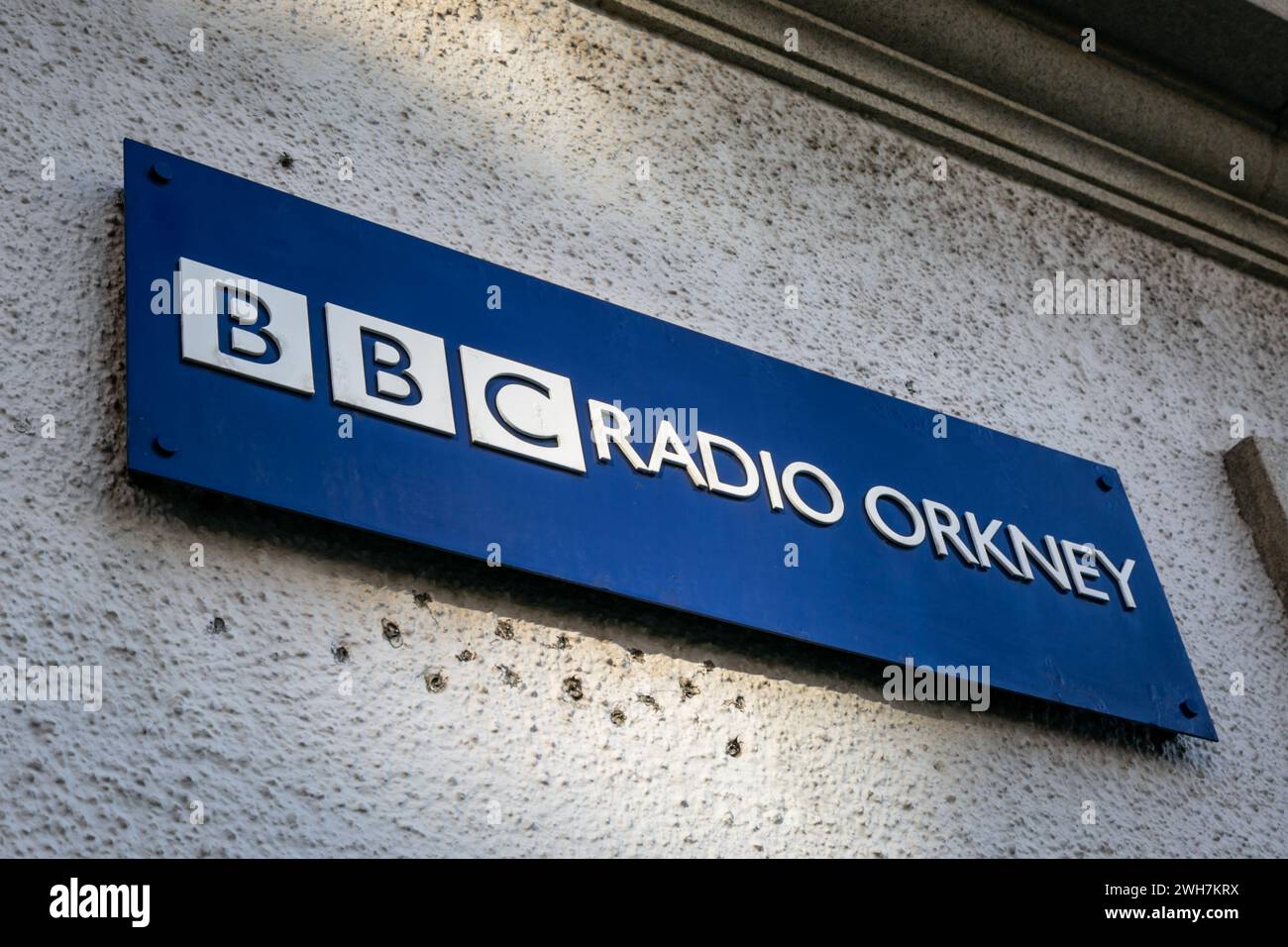 The BBC radio Orkney studio, Kirkwall, Orkney, UK 2023 Stock Photo