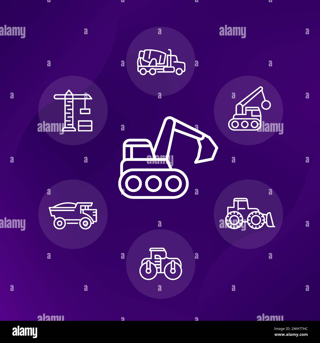 Construction Vehicles Line Icons Heavy Machines Stock Vector Image construction-vehicles-line-icons-heavy-machines-stock-vector-image